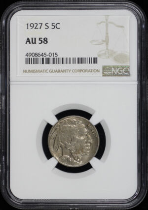 Obverse of this 1927-S Buffalo Nickel NGC AU-58
