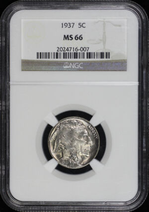 Obverse of this 1937 Buffalo Nickel NGC MS-66