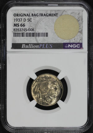 Obverse of this 1937-D Buffalo Nickel NGC MS-66 Original Bag Fragment