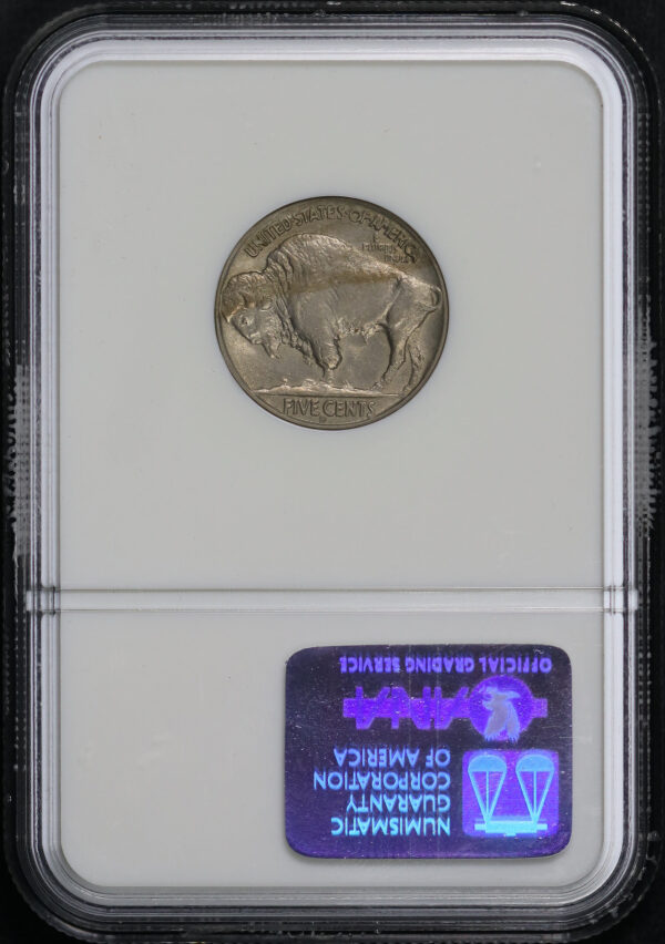 Reverse of this 1937 D 3 Legs Buffalo Nickel NGC MS-61 CAC