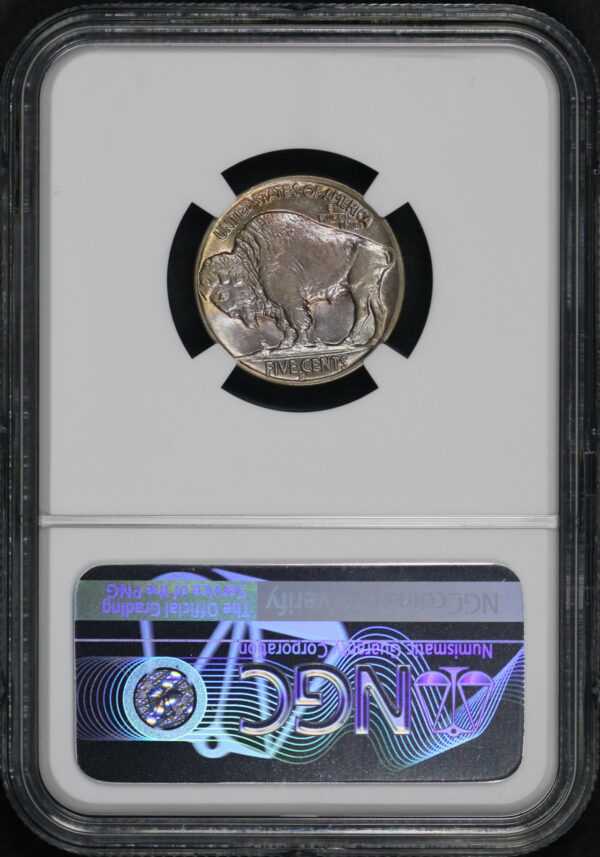 Reverse of this 1938-D Buffalo Nickel NGC MS-62