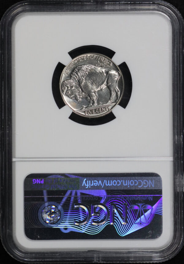 Reverse of this 1936 Buffalo Nickel Brilliant NGC PF-68