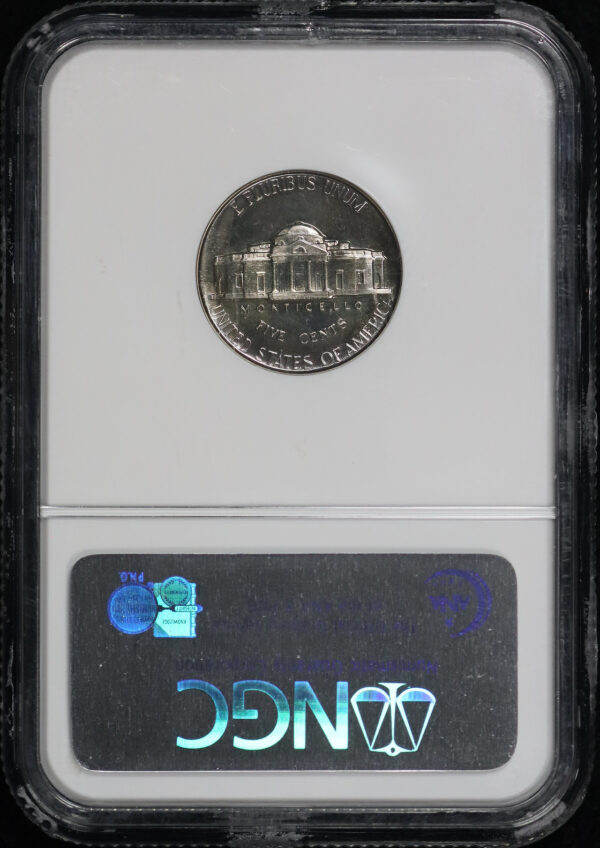 Reverse of this 1951 Jefferson Nickel NGC PF-67