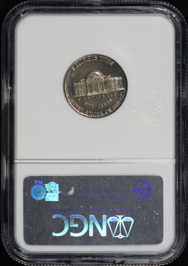 Reverse of this 1955 Jefferson Nickel NGC PF-68