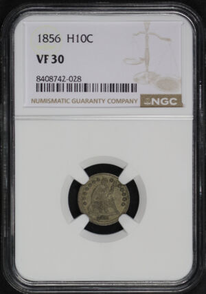Obverse of this 1856 Liberty Seated Half Dime NGC VF-30