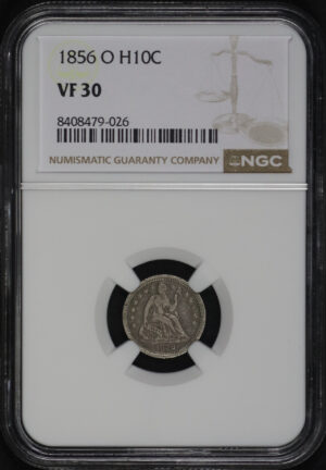 Obverse of this 1856-O Liberty Seated Half Dime NGC VF-30