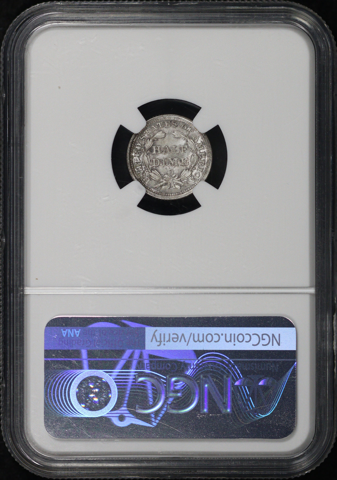 Reverse of this 1857-O Liberty Seated Half Dime NGC MS-68 Top Pop!