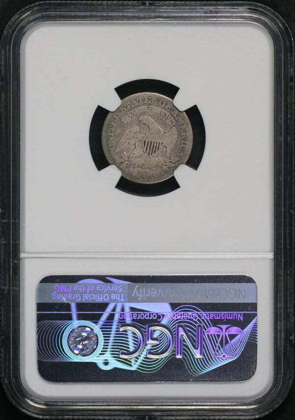 Reverse of this 1827 Capped Bust Dime NGC AG-3