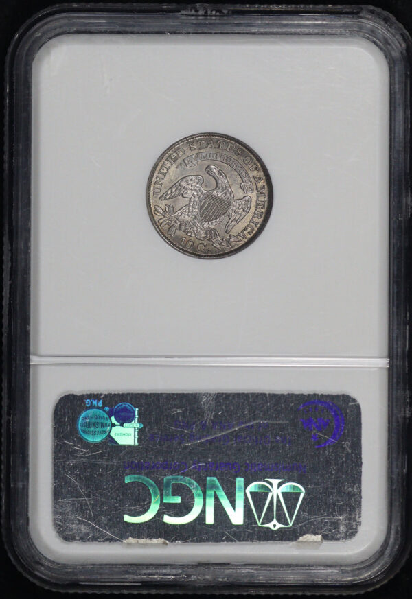 Reverse of this 1830 Medium 10C Capped Bust Dime NGC MS-64