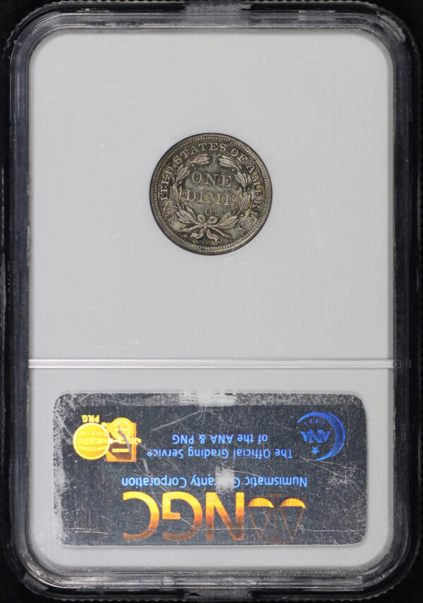 Reverse of this 1859-O Liberty Seated Dime NGC MS-62