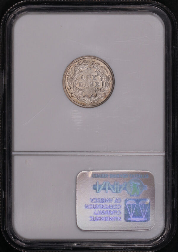 Reverse of this 1875-CC Liberty Seated Dime NGC AU-58