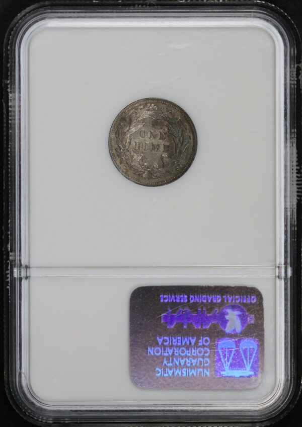 Reverse of this 1877-CC Liberty Seated Dime NGC MS-62