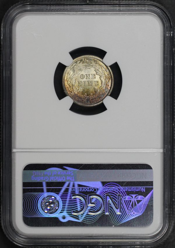 Reverse of this 1877-CC Liberty Seated Dime NGC MS-65