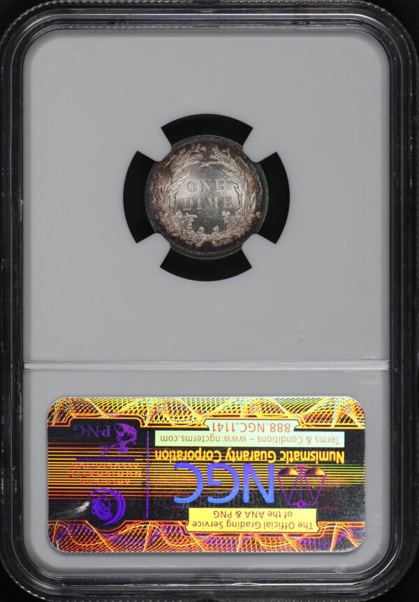 Reverse of this 1886 Liberty Seated Dime NGC MS-66