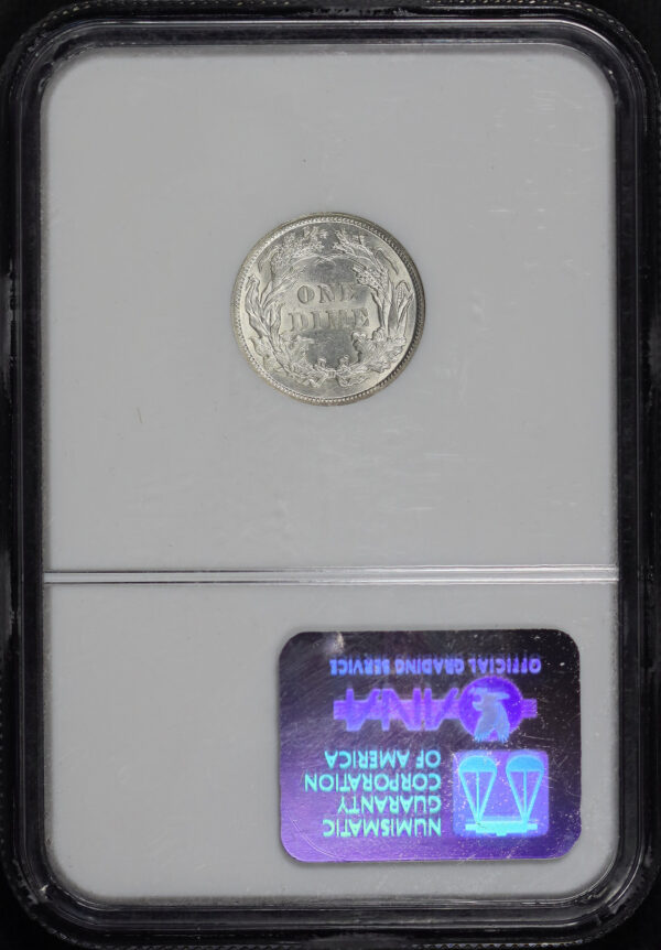 Reverse of this 1891 Liberty Seated Dime NGC MS-65
