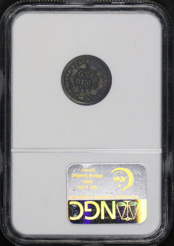 Reverse of this 1859 Liberty Seated Dime NGC PF-63 Richmond Collection