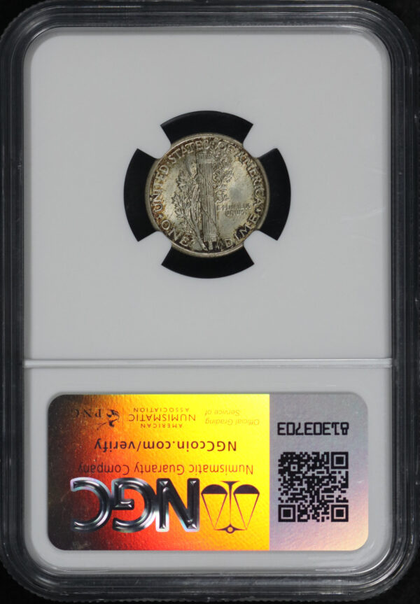 Reverse of this 1919 Mercury Dime NGC MS-66 FB