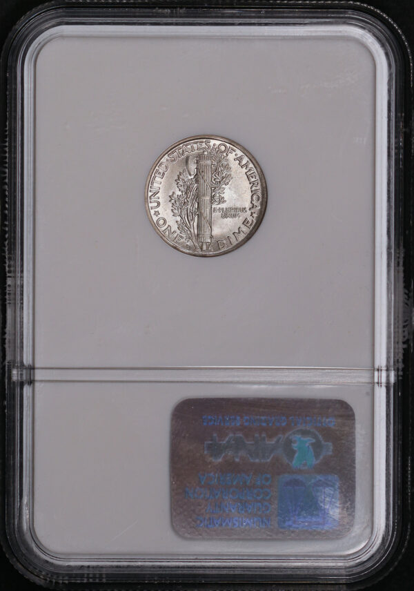 Reverse of this 1920-D Mercury Dime NGC MS-63