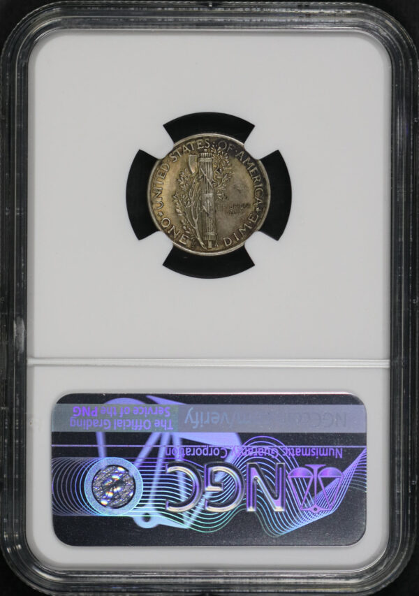 Reverse of this 1920-S Mercury Dime NGC AU-58