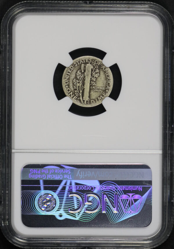 Reverse of this 1921 Mercury Dime NGC AG-3
