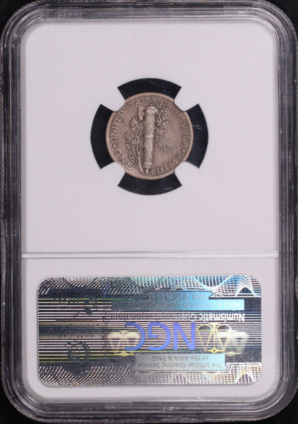 Reverse of this 1921 Mercury Dime NGC VF-20