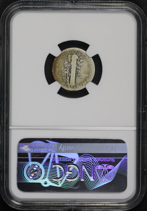 Reverse of this 1921-D Mercury Dime NGC AG-3