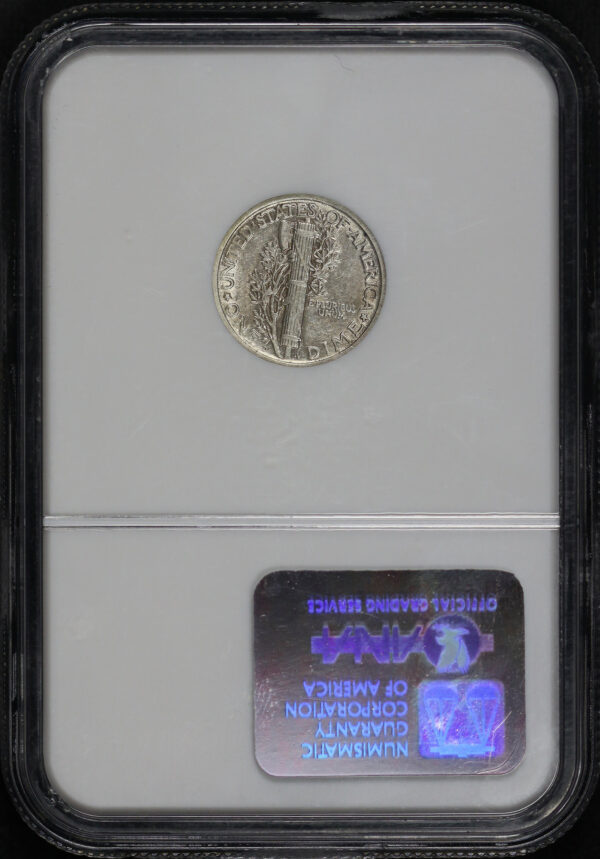 Reverse of this 1925-D Mercury Dime NGC XF-45