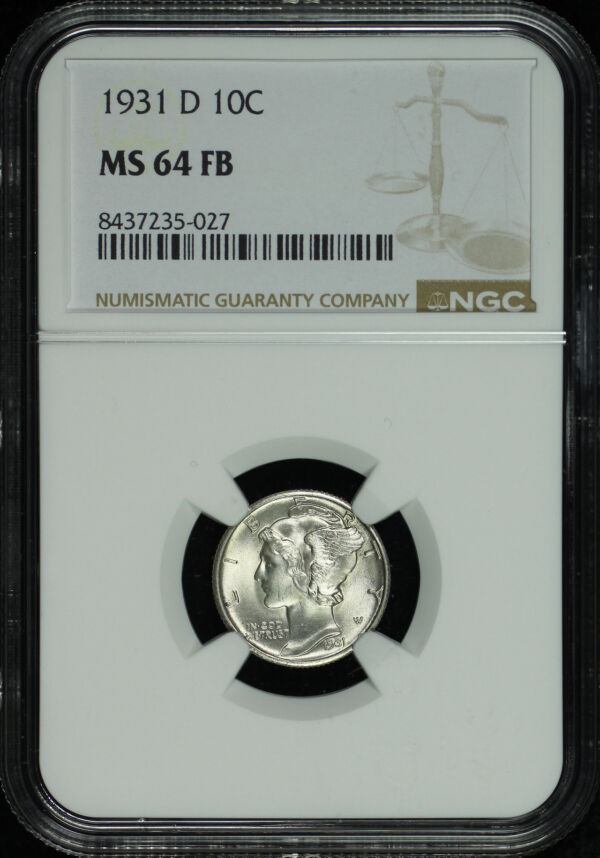 1931-D Mercury Dime NGC MS-64 FB | Northern Nevada Coin