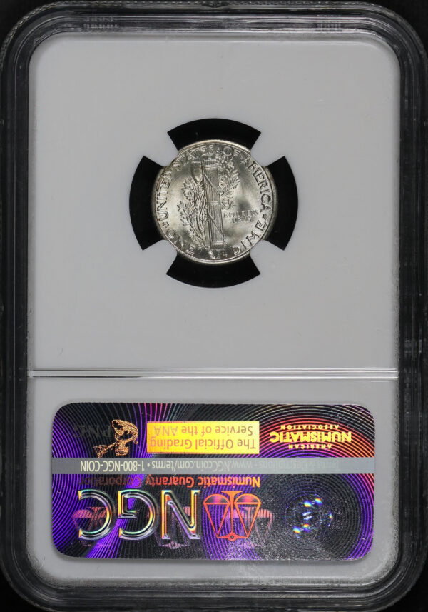 Reverse of this 1934 Mercury Dime NGC MS-65 FB