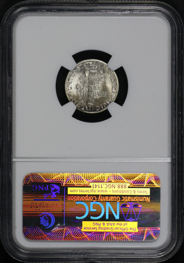 Reverse of this 1935-S Mercury Dime NGC MS-67