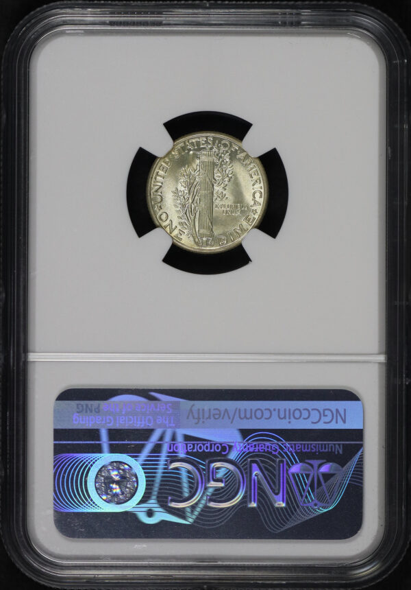 Reverse of this 1937 Mercury Dime NGC MS-64