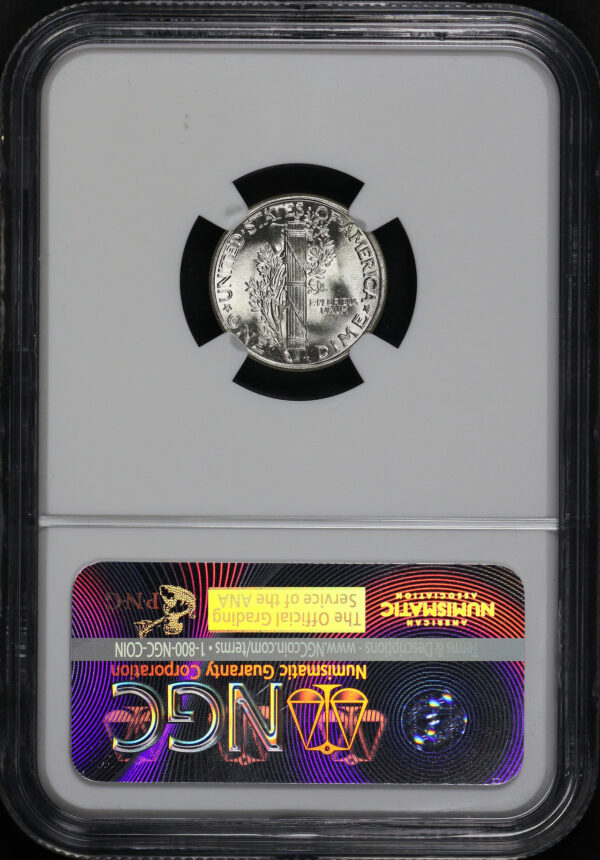 Reverse of this 1937 Mercury Dime NGC MS-67 FB