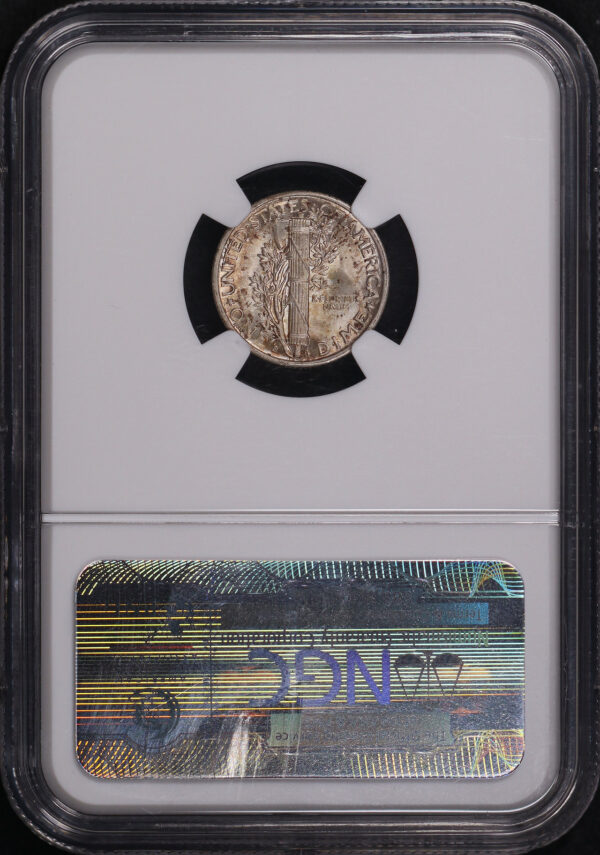 Reverse of this 1939-D Mercury Dime NGC MS-66 FB