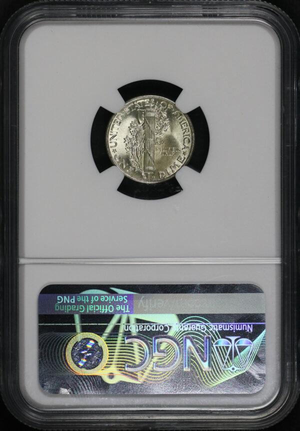 Reverse of this 1940 Mercury Dime NGC MS-67 FB
