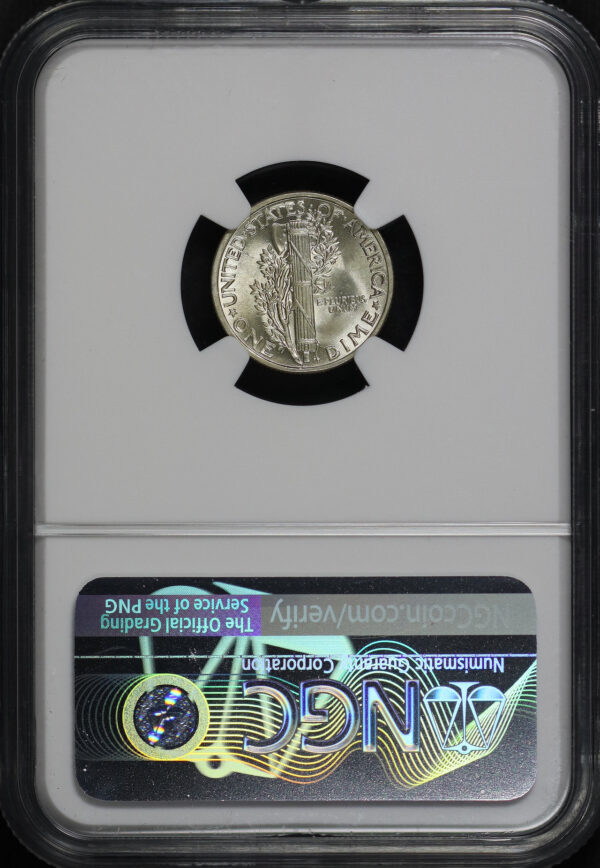 Reverse of this 1942 Mercury Dime NGC MS-65