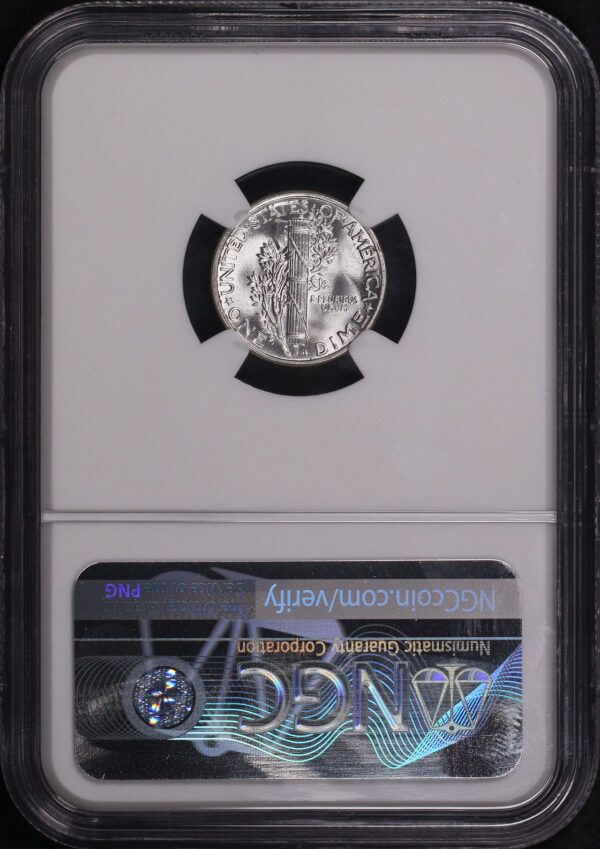 Reverse of this 1943 Mercury Dime NGC MS-67 FB