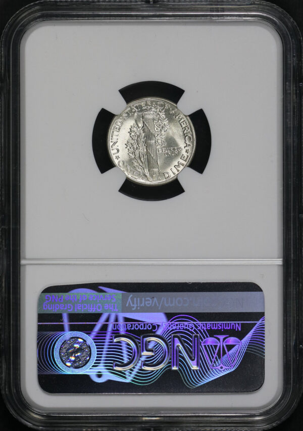 Reverse of this 1943-D Mercury Dime NGC MS-66 FB