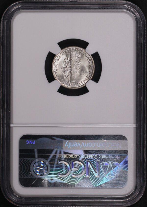 Reverse of this 1943-S Mercury Dime NGC MS-67 FB