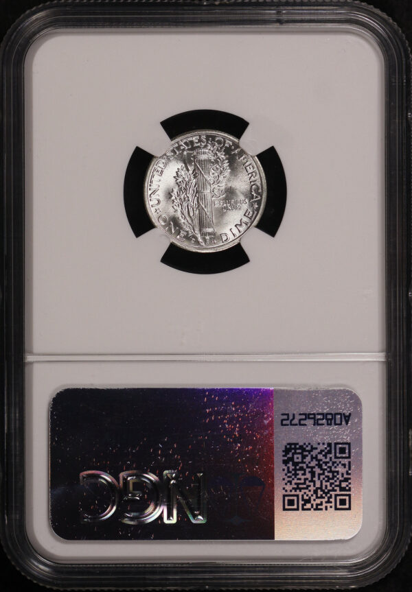 Reverse of this 1944-D Mercury Dime NGC MS-65 FB