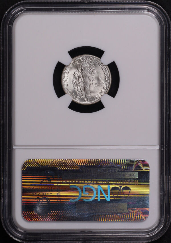 Reverse of this 1945 Mercury Dime NGC MS-65