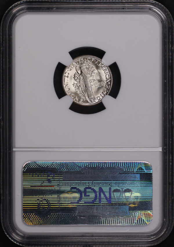 Reverse of this 1945 Mercury Dime NGC MS-66