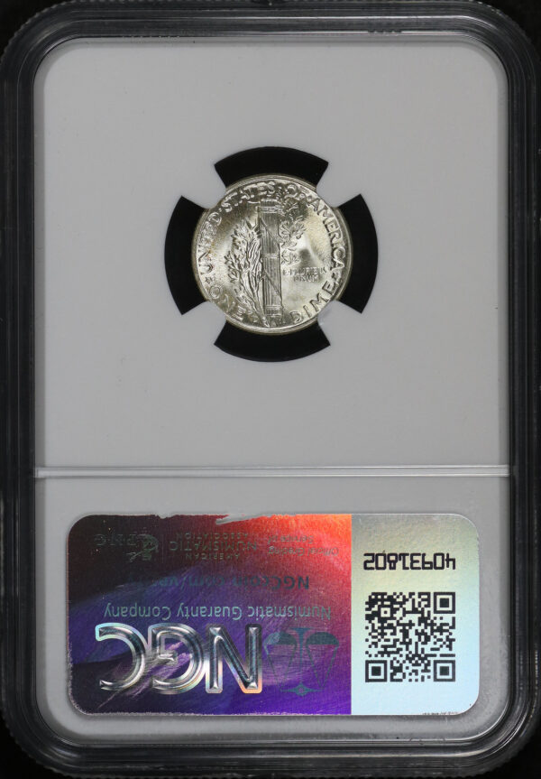 Reverse of this 1945-D Mercury Dime NGC MS-67 FB