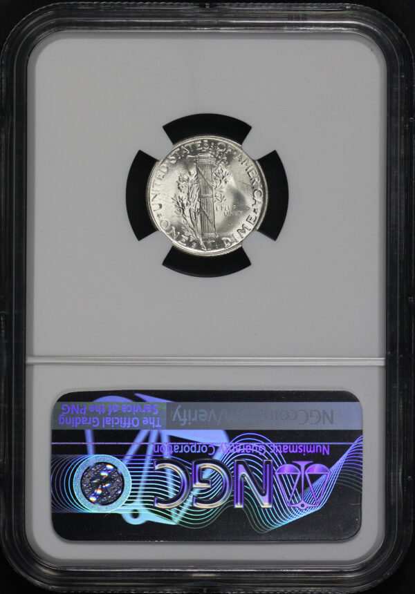 Reverse of this 1945-S Mercury Dime NGC MS-64