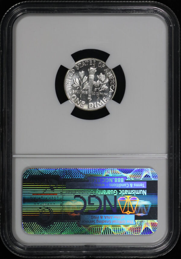 Reverse of this 1950 Roosevelt Dime NGC PF-68