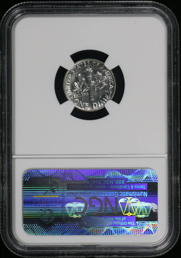 Reverse of this 1953 Roosevelt Dime NGC PF-68