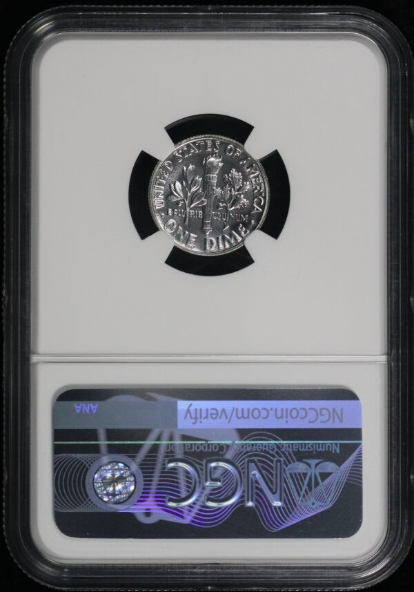 Reverse of this 1955 Roosevelt Dime NGC PF-69