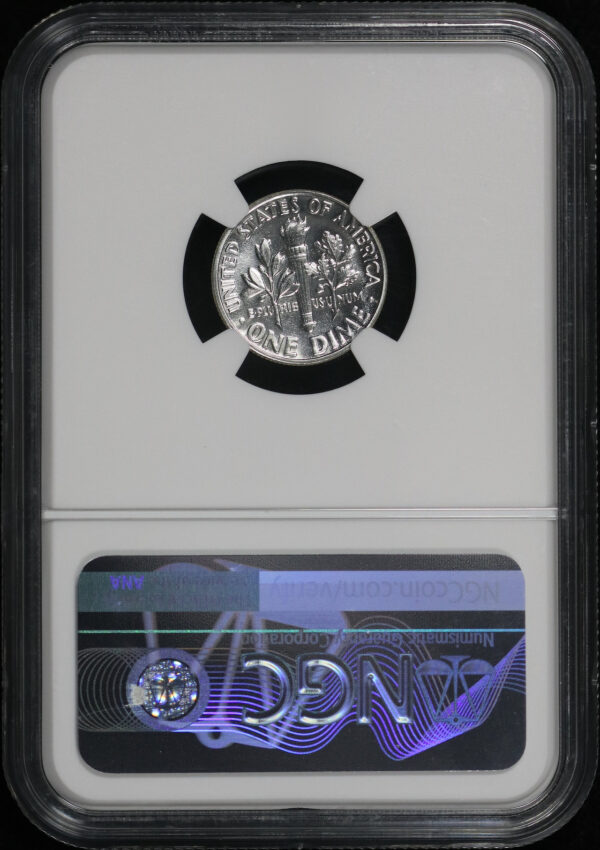 Reverse of this 1956 Roosevelt Dime NGC PF-69