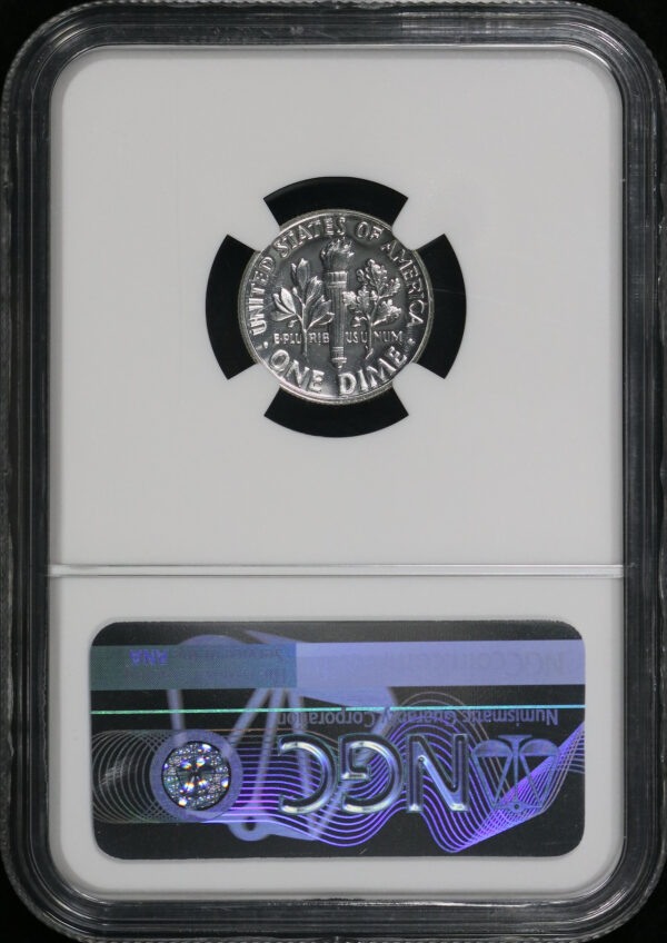 Reverse of this 1958 Roosevelt Dime NGC PF-69