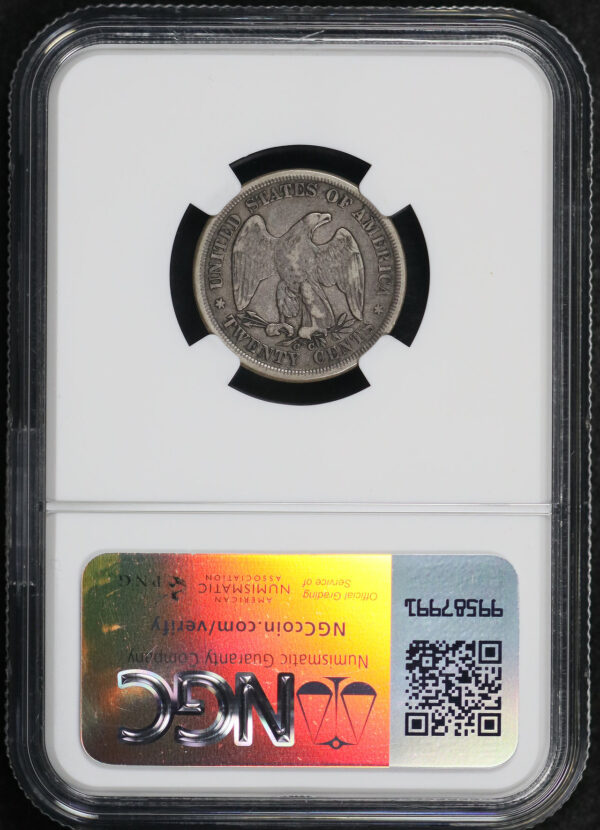 Reverse of this 1875-CC Twenty Cent NGC VF-35