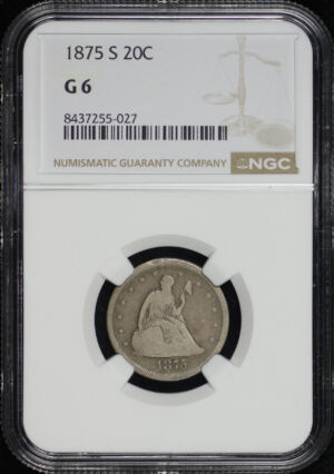 Obverse of this 1875-S Twenty Cent NGC G-6